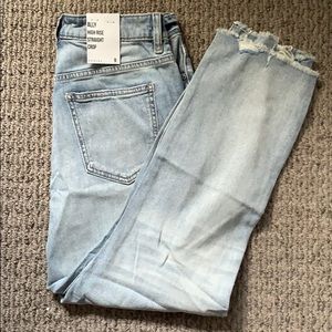 Ally High Rise Straight Crop Jeans